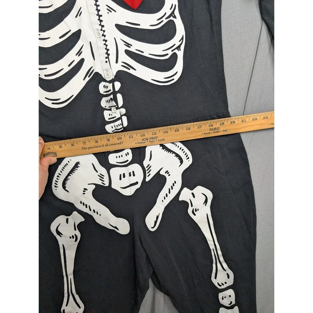 old navy skeleton bones one piece pajamas‎ loungewear, unisex medium xl